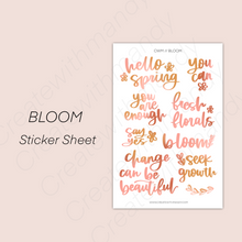 Load image into Gallery viewer, BLOOM Sticker Sheet
