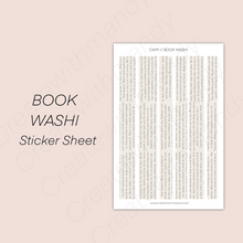 Load image into Gallery viewer, BOOK WASHI Sticker Sheet