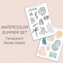 Load image into Gallery viewer, WATERCOLOR SUMMER SET Sticker Sheets