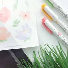 Load image into Gallery viewer, WATERCOLOR FLORALS 3 Sticker Sheet