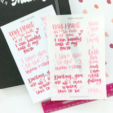Load image into Gallery viewer, IN LOVE Sticker Sheet