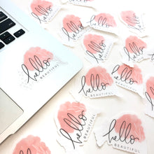 Load image into Gallery viewer, HELLO BEAUTIFUL Clear Waterproof Sticker