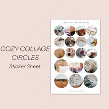 Load image into Gallery viewer, COZY COLLAGE CIRCLES Sticker Sheet
