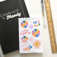 Load image into Gallery viewer, GROOVY SUMMER Sticker Sheet