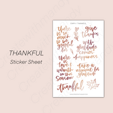 Load image into Gallery viewer, THANKFUL Sticker Sheet