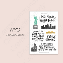 Load image into Gallery viewer, New York City NYC Sticker Sheet