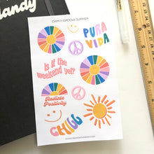 Load image into Gallery viewer, GROOVY SUMMER Sticker Sheet