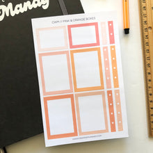 Load image into Gallery viewer, PINK & ORANGE BOXES Sticker Sheet