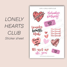 Load image into Gallery viewer, LONELY HEARTS CLUB Sticker Sheet