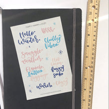 Load image into Gallery viewer, WARM + COZY Transparent Sticker Sheet