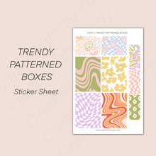 Load image into Gallery viewer, TRENDY PATTERNED BOXES Sticker Sheet