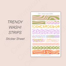 Load image into Gallery viewer, TRENDY WASHI STRIPS Sticker Sheet