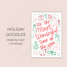 Load image into Gallery viewer, HOLIDAY DOODLES Greeting Card
