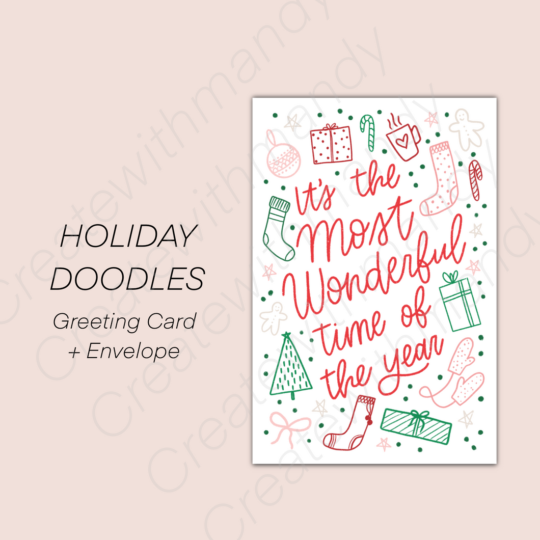 HOLIDAY DOODLES Greeting Card