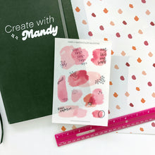 Load image into Gallery viewer, WATERCOLOR VALENTINE Transparent Sticker Sheet