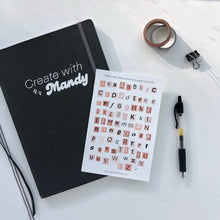 Load image into Gallery viewer, NEUTRAL ALPHA COLLAGE CUTOUTS Sticker Sheet