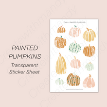 Load image into Gallery viewer, PAINTED PUMPKINS Transparent Sticker Sheet