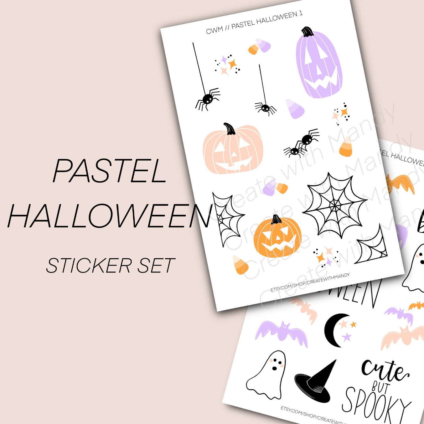 PASTEL HALLOWEEN Sticker Set – CreatewithMandy