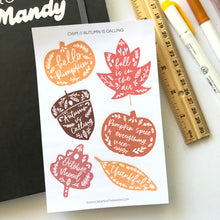Load image into Gallery viewer, AUTUMN IS CALLING Sticker Sheet
