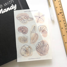 Load image into Gallery viewer, LINE ART SHELLS Transparent Sticker Sheet