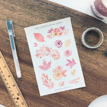 Load image into Gallery viewer, WATERCOLOR FALL LEAVES Sticker Sheet