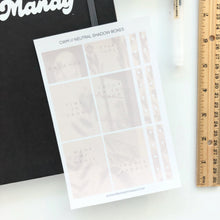 Load image into Gallery viewer, NEUTRAL SHADOW BOXES Sticker Sheet