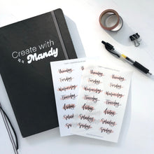 Load image into Gallery viewer, WATERCOLOR DAYS Sticker Sheet