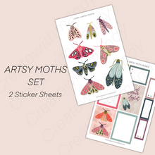 Load image into Gallery viewer, ARTSY MOTHS Sticker Set