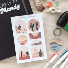 Load image into Gallery viewer, DESERT LANDSCAPES 3 Sticker Sheet