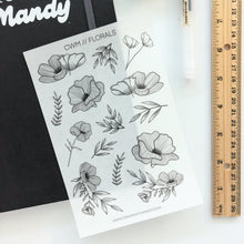Load image into Gallery viewer, CLEAR FLORALS Transparent Sticker Sheet