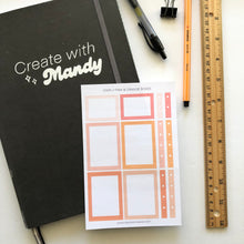 Load image into Gallery viewer, PINK & ORANGE BOXES Sticker Sheet