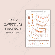 Load image into Gallery viewer, COZY CHRISTMAS GARLAND Sticker Sheet
