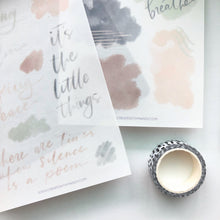Load image into Gallery viewer, WATERCOLOR QUOTES Sticker Sheet