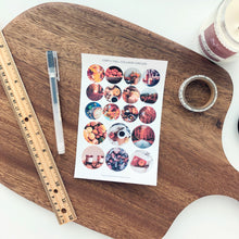 Load image into Gallery viewer, FALL COLLAGE CIRCLES Sticker Sheet