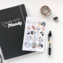 Load image into Gallery viewer, DESKTOP COLLAGE CIRCLES Sticker Sheet