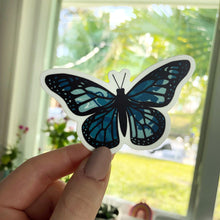 Load image into Gallery viewer, BLUE BUTTERFLY Waterproof Die Cut Sticker