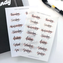 Load image into Gallery viewer, WATERCOLOR DAYS Sticker Sheet