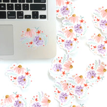 Load image into Gallery viewer, WATERCOLOR FLORALS Clear Waterproof Die Cut Sticker