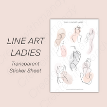 Load image into Gallery viewer, LINE ART LADIES Sticker Sheet