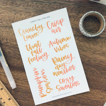 Load image into Gallery viewer, FALL FEELING Sticker Sheet