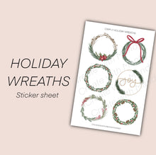 Load image into Gallery viewer, HOLIDAY WREATHS Sticker Sheet