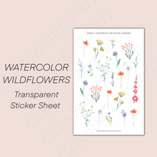 Load image into Gallery viewer, WATERCOLOR WILDFLOWERS Sticker Sheet