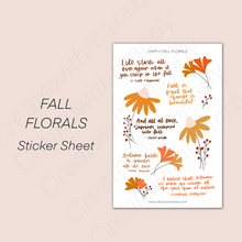 Load image into Gallery viewer, FALL FLORALS Sticker Sheet