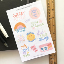 Load image into Gallery viewer, ENCOURAGEMENT Sticker Sheet
