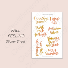Load image into Gallery viewer, FALL FEELING Sticker Sheet