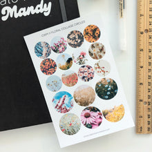 Load image into Gallery viewer, FLORAL COLLAGE CIRCLES Sticker Sheet