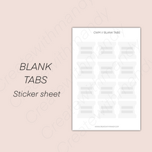 Load image into Gallery viewer, BLANK TABS Sticker Sheet

