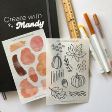 Load image into Gallery viewer, WATERCOLOR FALL SET Transparent Sticker Sheets
