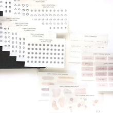 Load image into Gallery viewer, FUNCTIONAL ICONS Transparent Mini Sticker Sheets