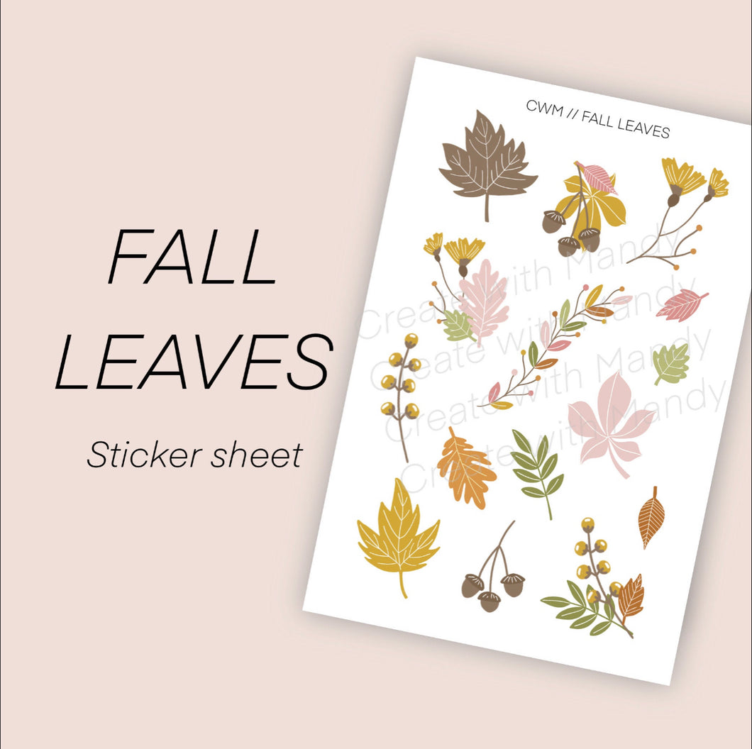 FALL LEAVES Sticker Sheet